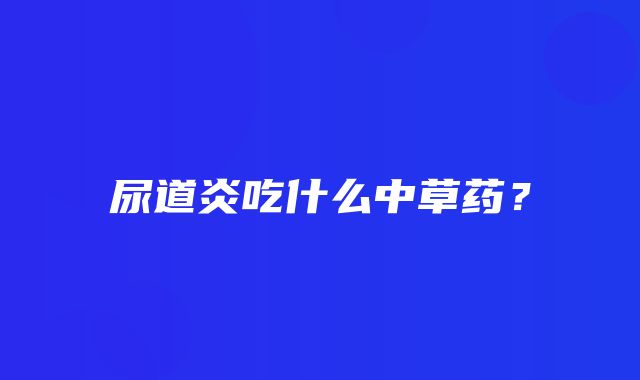 尿道炎吃什么中草药？