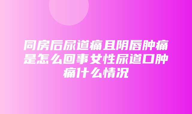 同房后尿道痛且阴唇肿痛是怎么回事女性尿道口肿痛什么情况