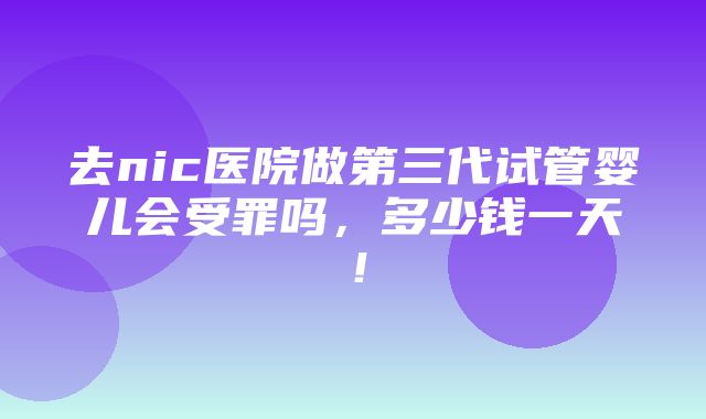 去nic医院做第三代试管婴儿会受罪吗，多少钱一天！