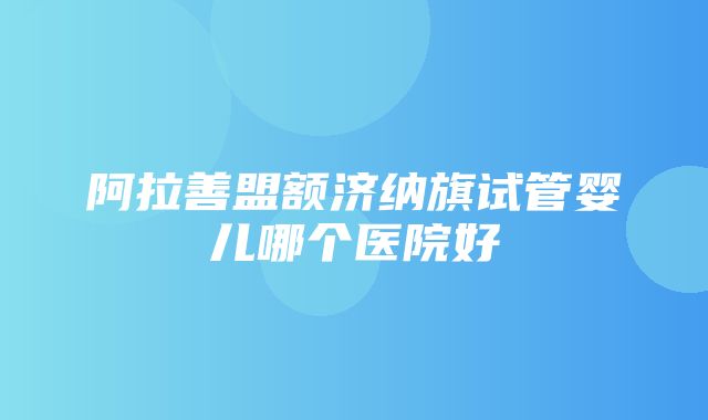 阿拉善盟额济纳旗试管婴儿哪个医院好