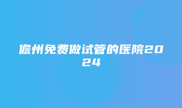 儋州免费做试管的医院2024