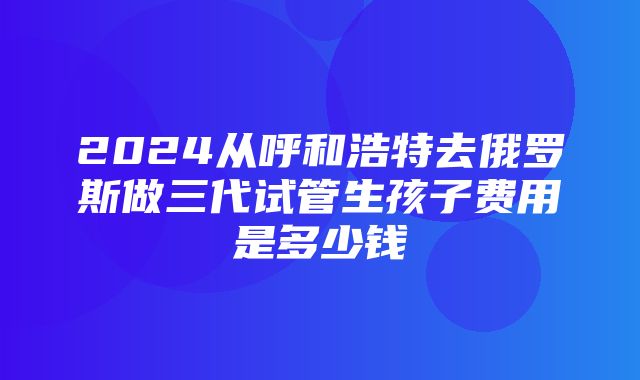 2024从呼和浩特去俄罗斯做三代试管生孩子费用是多少钱