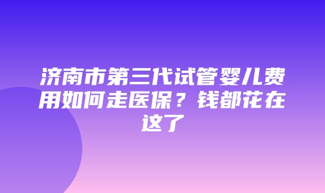 济南市第三代试管婴儿费用如何走医保？钱都花在这了