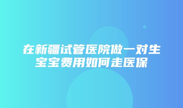 在新疆试管医院做一对生宝宝费用如何走医保