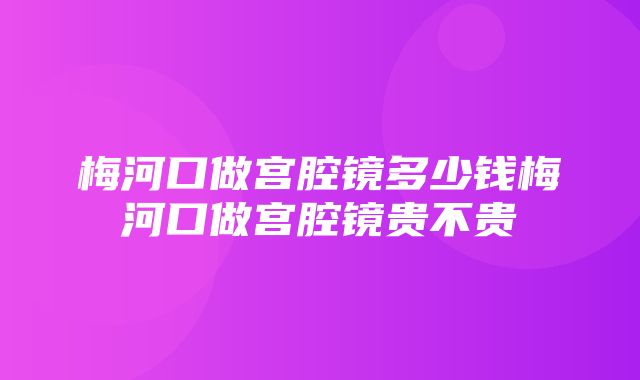 梅河口做宫腔镜多少钱梅河口做宫腔镜贵不贵