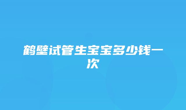 鹤壁试管生宝宝多少钱一次