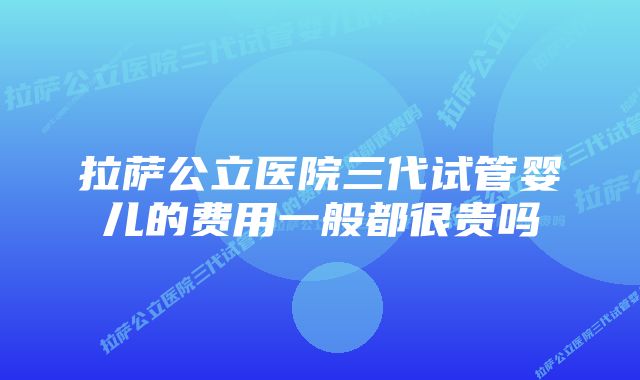 拉萨公立医院三代试管婴儿的费用一般都很贵吗