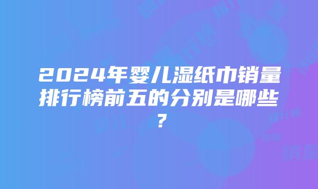 2024年婴儿湿纸巾销量排行榜前五的分别是哪些？