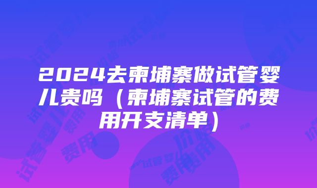 2024去柬埔寨做试管婴儿贵吗（柬埔寨试管的费用开支清单）