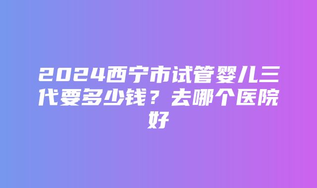 2024西宁市试管婴儿三代要多少钱？去哪个医院好