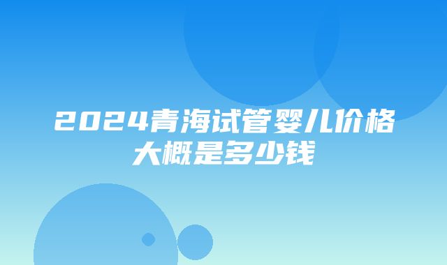 2024青海试管婴儿价格大概是多少钱