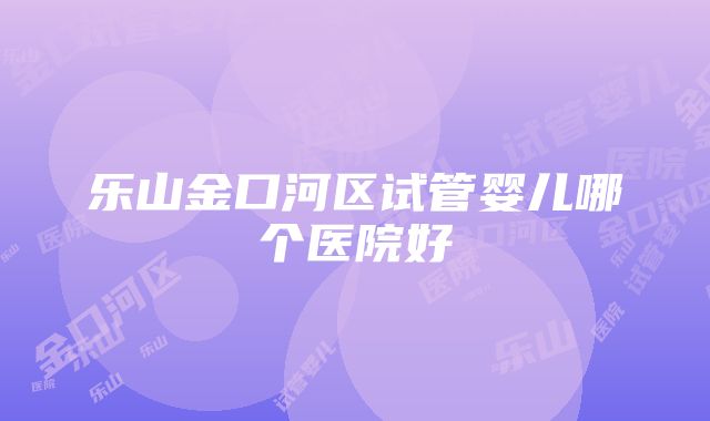 乐山金口河区试管婴儿哪个医院好