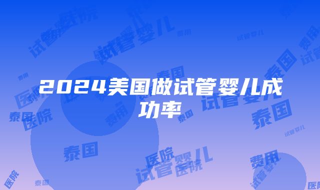 2024美国做试管婴儿成功率