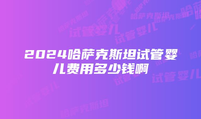 2024哈萨克斯坦试管婴儿费用多少钱啊