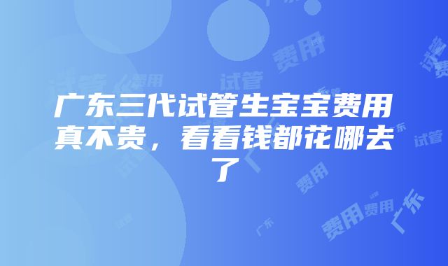 广东三代试管生宝宝费用真不贵，看看钱都花哪去了