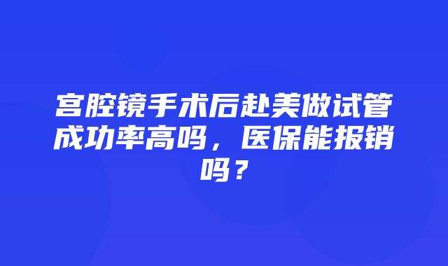 宫腔镜手术后赴美做试管成功率高吗，医保能报销吗？