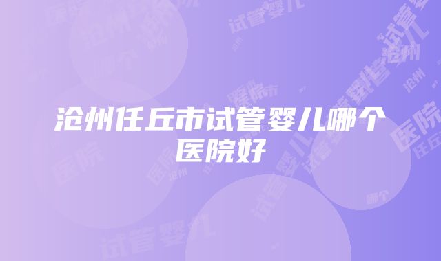 沧州任丘市试管婴儿哪个医院好