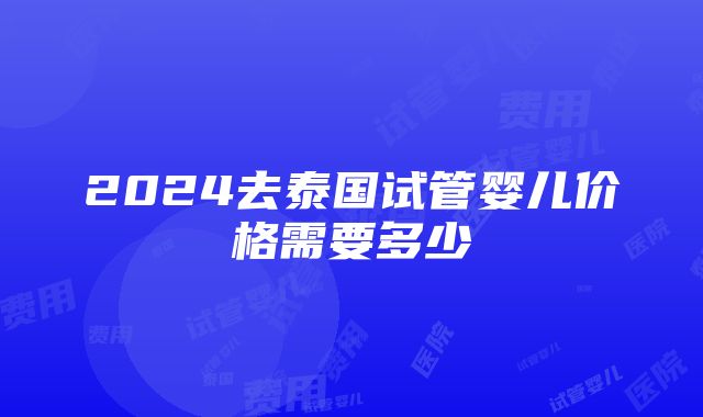 2024去泰国试管婴儿价格需要多少