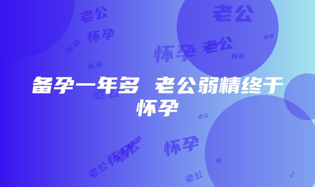 备孕一年多 老公弱精终于怀孕