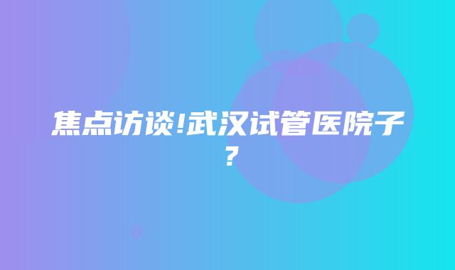 焦点访谈!武汉试管医院子？