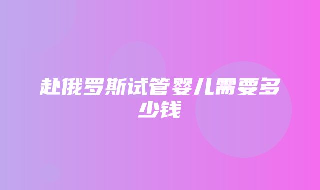 赴俄罗斯试管婴儿需要多少钱