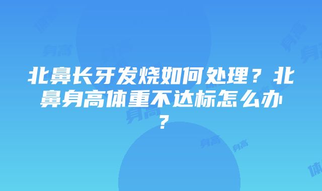 北鼻长牙发烧如何处理？北鼻身高体重不达标怎么办？