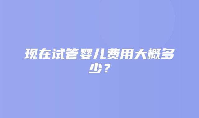 现在试管婴儿费用大概多少？