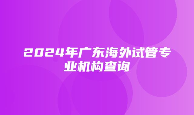 2024年广东海外试管专业机构查询