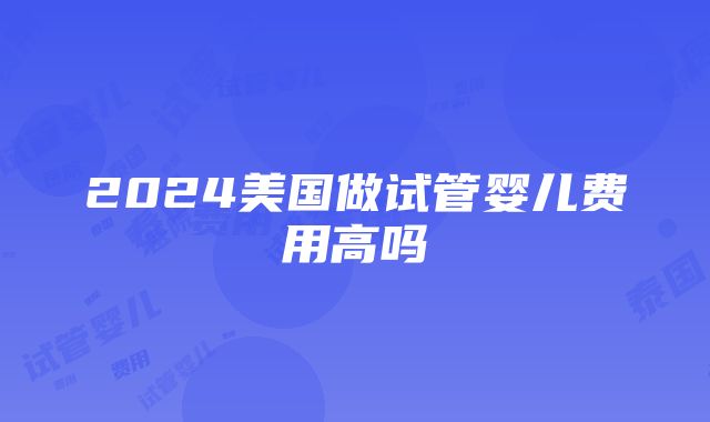 2024美国做试管婴儿费用高吗