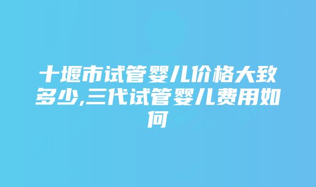 十堰市试管婴儿价格大致多少,三代试管婴儿费用如何