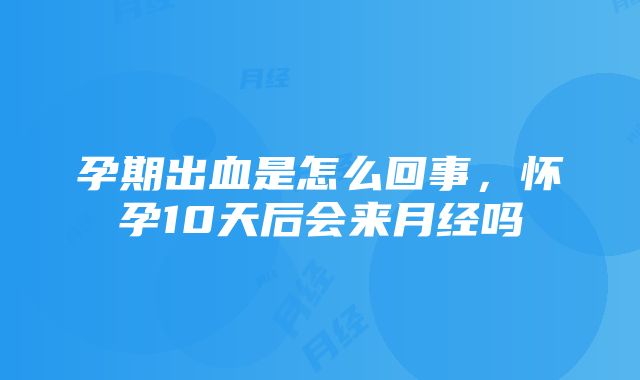 孕期出血是怎么回事，怀孕10天后会来月经吗