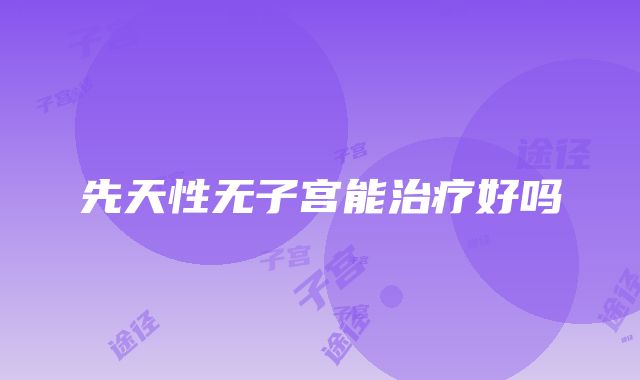 先天性无子宫能治疗好吗