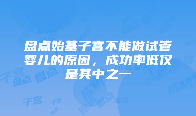 盘点始基子宫不能做试管婴儿的原因，成功率低仅是其中之一