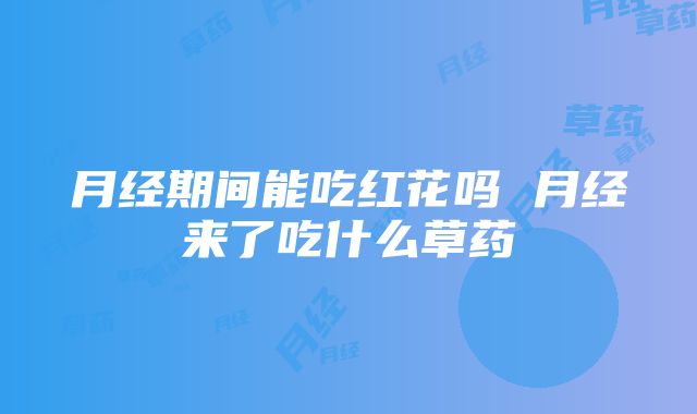 月经期间能吃红花吗 月经来了吃什么草药