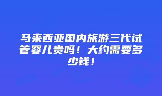 马来西亚国内旅游三代试管婴儿贵吗！大约需要多少钱！