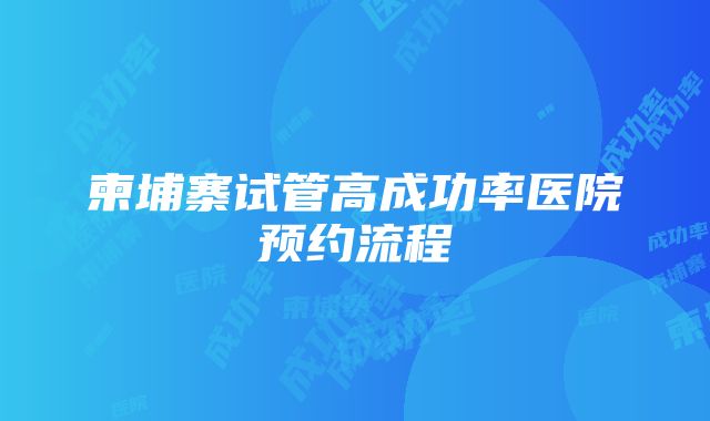 柬埔寨试管高成功率医院预约流程