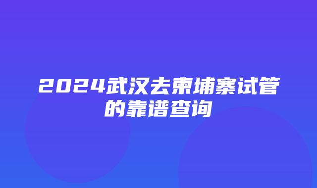 2024武汉去柬埔寨试管的靠谱查询