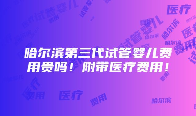 哈尔滨第三代试管婴儿费用贵吗！附带医疗费用！