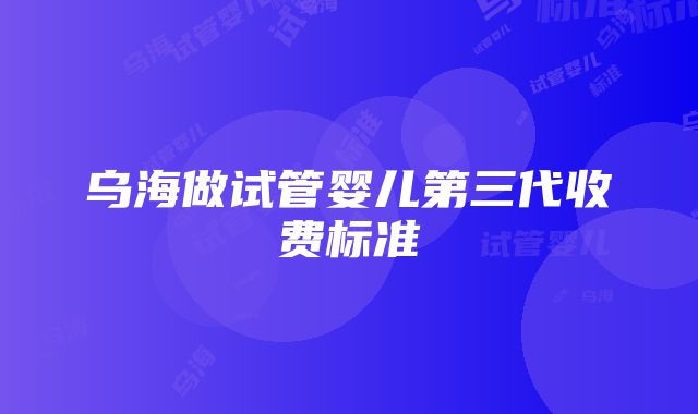 乌海做试管婴儿第三代收费标准