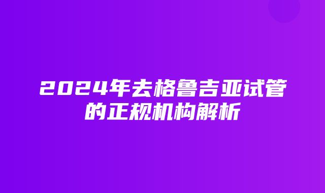 2024年去格鲁吉亚试管的正规机构解析