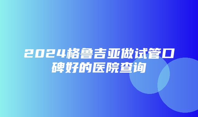 2024格鲁吉亚做试管口碑好的医院查询