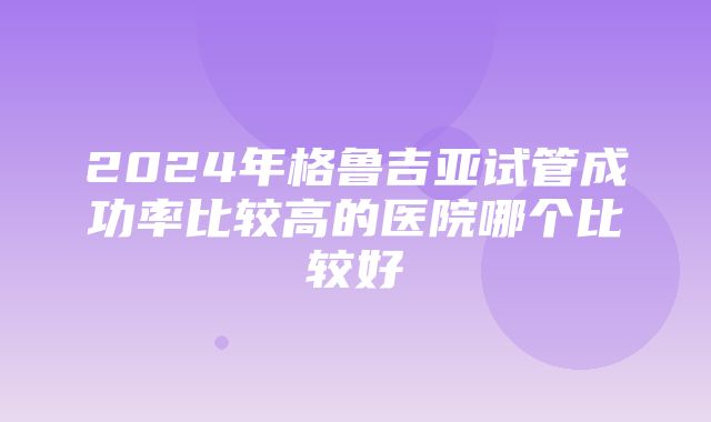 2024年格鲁吉亚试管成功率比较高的医院哪个比较好