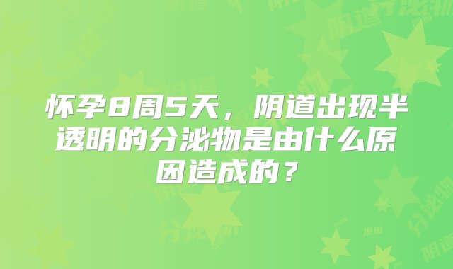 怀孕8周5天，阴道出现半透明的分泌物是由什么原因造成的？