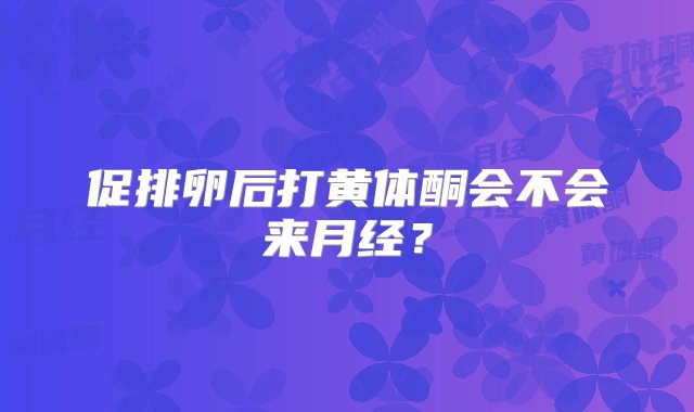 促排卵后打黄体酮会不会来月经？