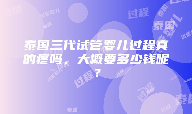 泰国三代试管婴儿过程真的疼吗，大概要多少钱呢？