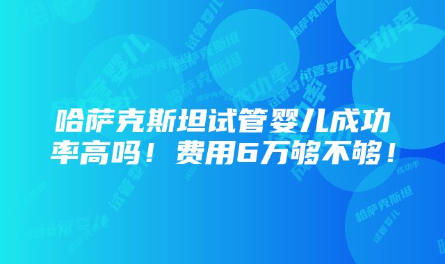 哈萨克斯坦试管婴儿成功率高吗！费用6万够不够！