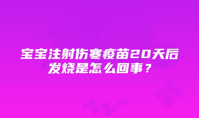 宝宝注射伤寒疫苗20天后发烧是怎么回事？