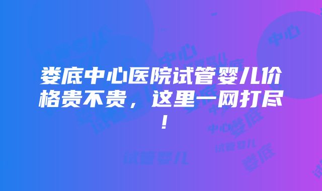 娄底中心医院试管婴儿价格贵不贵，这里一网打尽！