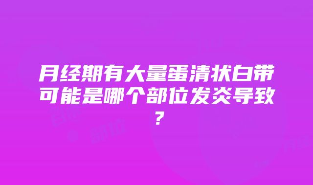 月经期有大量蛋清状白带可能是哪个部位发炎导致？