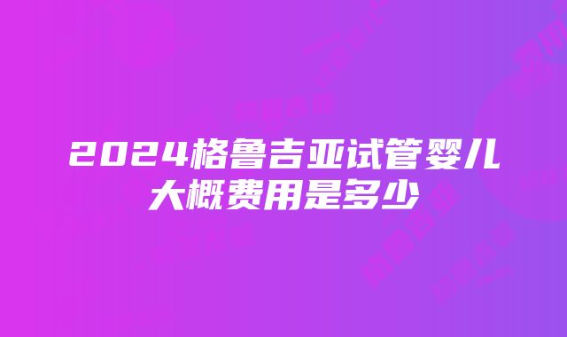 2024格鲁吉亚试管婴儿大概费用是多少